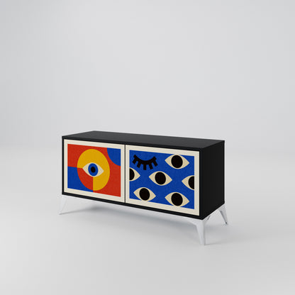 GEOMETRIC EYES Kompaktní dvoudveřový TV stolek