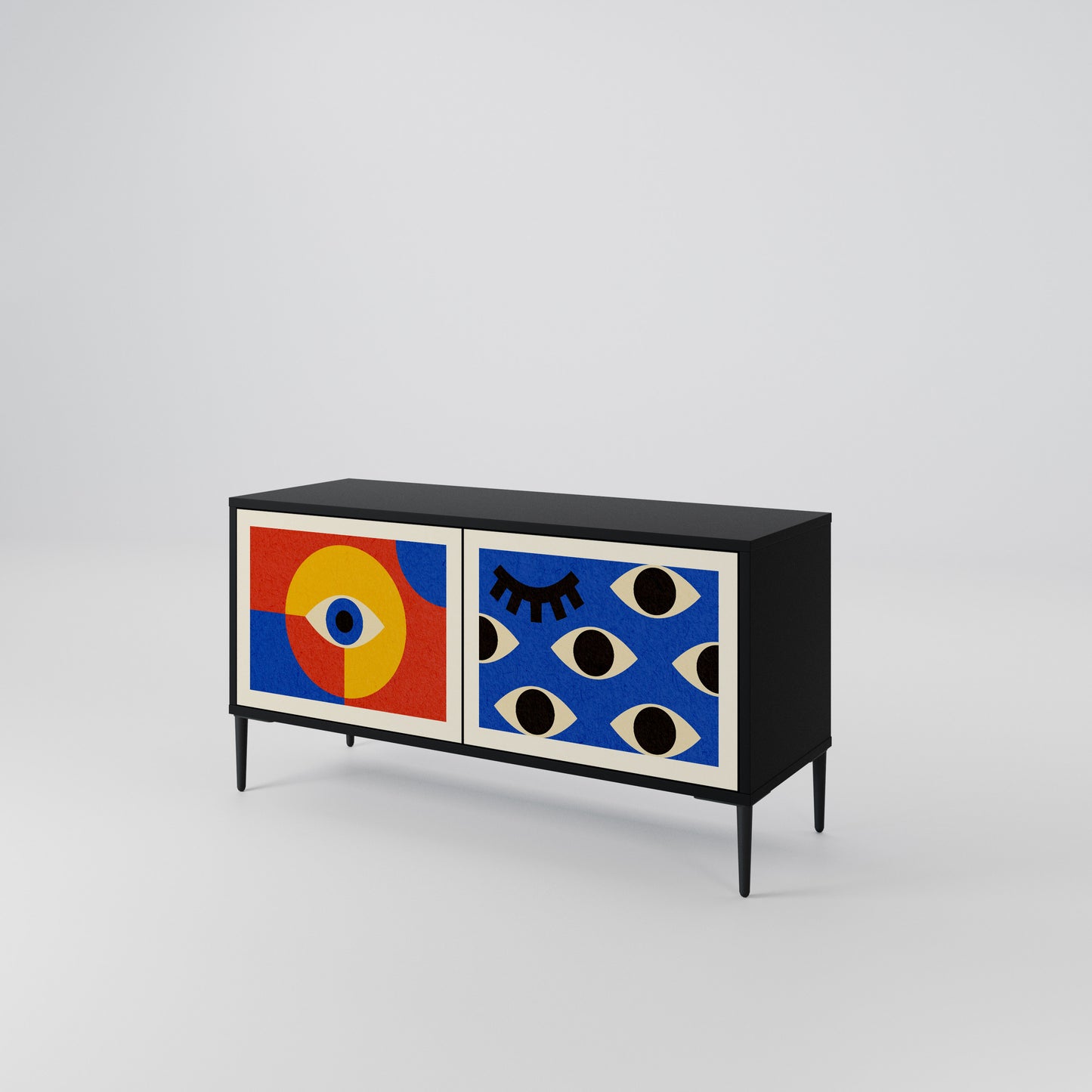GEOMETRIC EYES Kompaktní dvoudveřový TV stolek