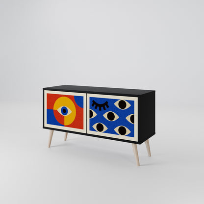 GEOMETRIC EYES Kompaktní dvoudveřový TV stolek