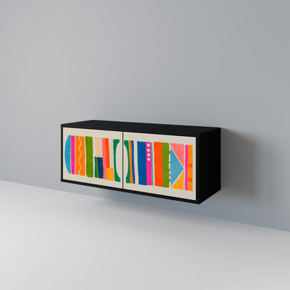 GEOMETRIC SHINE Kompaktní dvoudveřový TV stolek