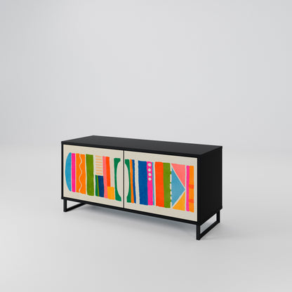 GEOMETRIC SHINE Kompaktní dvoudveřový TV stolek