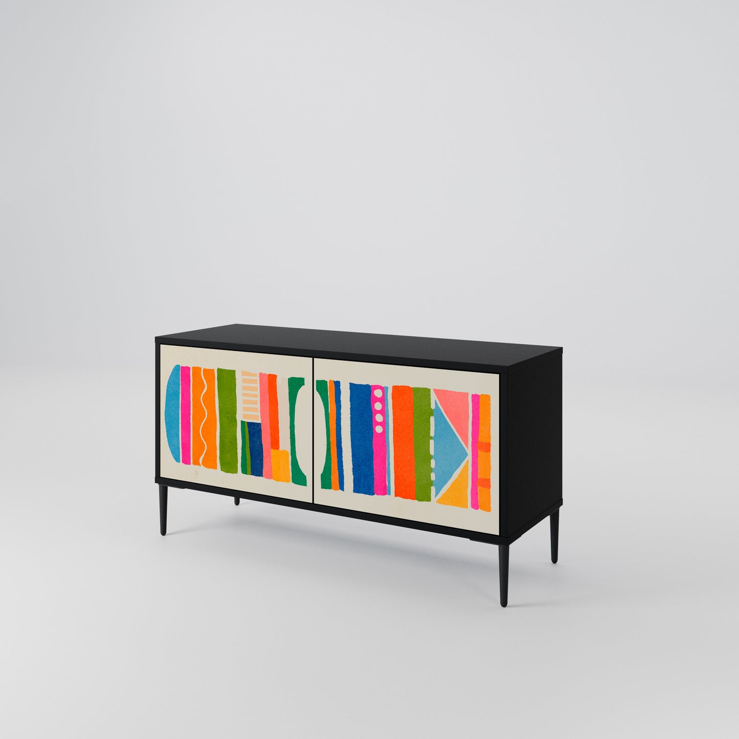 GEOMETRIC SHINE Kompaktní dvoudveřový TV stolek