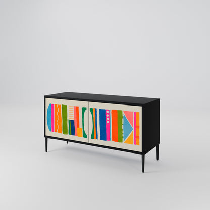 GEOMETRIC SHINE Kompaktní dvoudveřový TV stolek