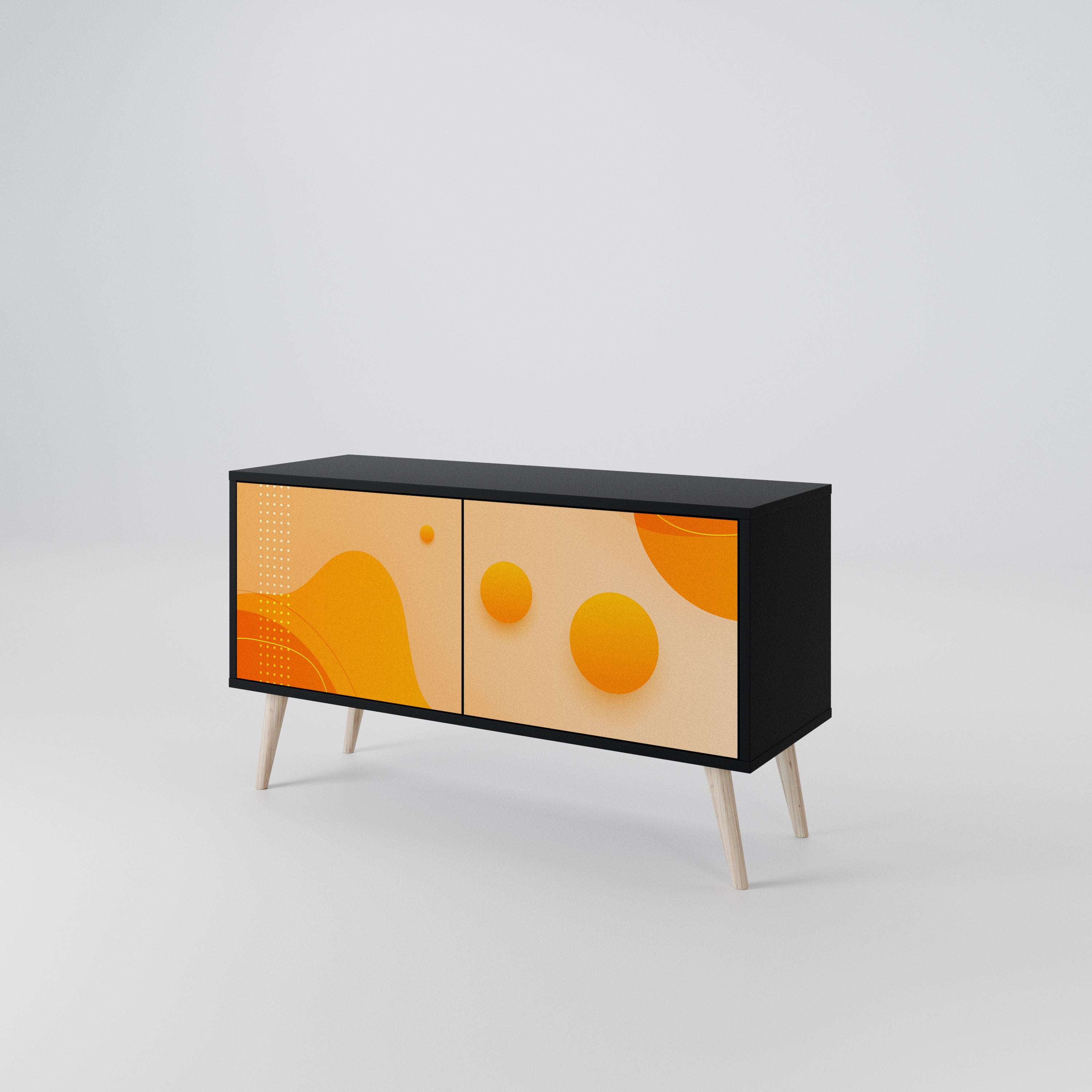 ORANGE ARRANGEMENT Compact 2-Door TV Cabinet