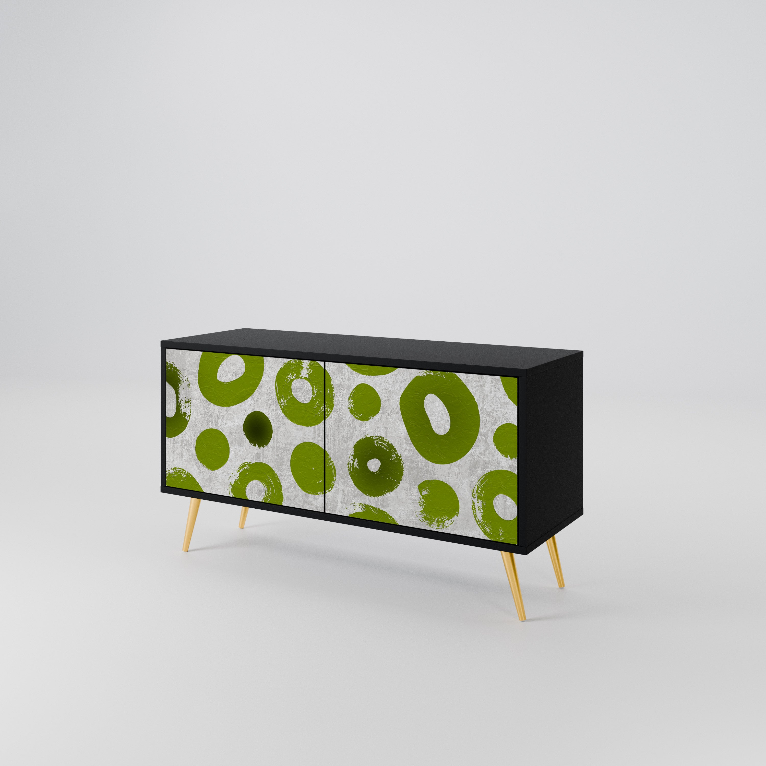 GREEN RHAPSODY Compact 2-Door TV Cabinet