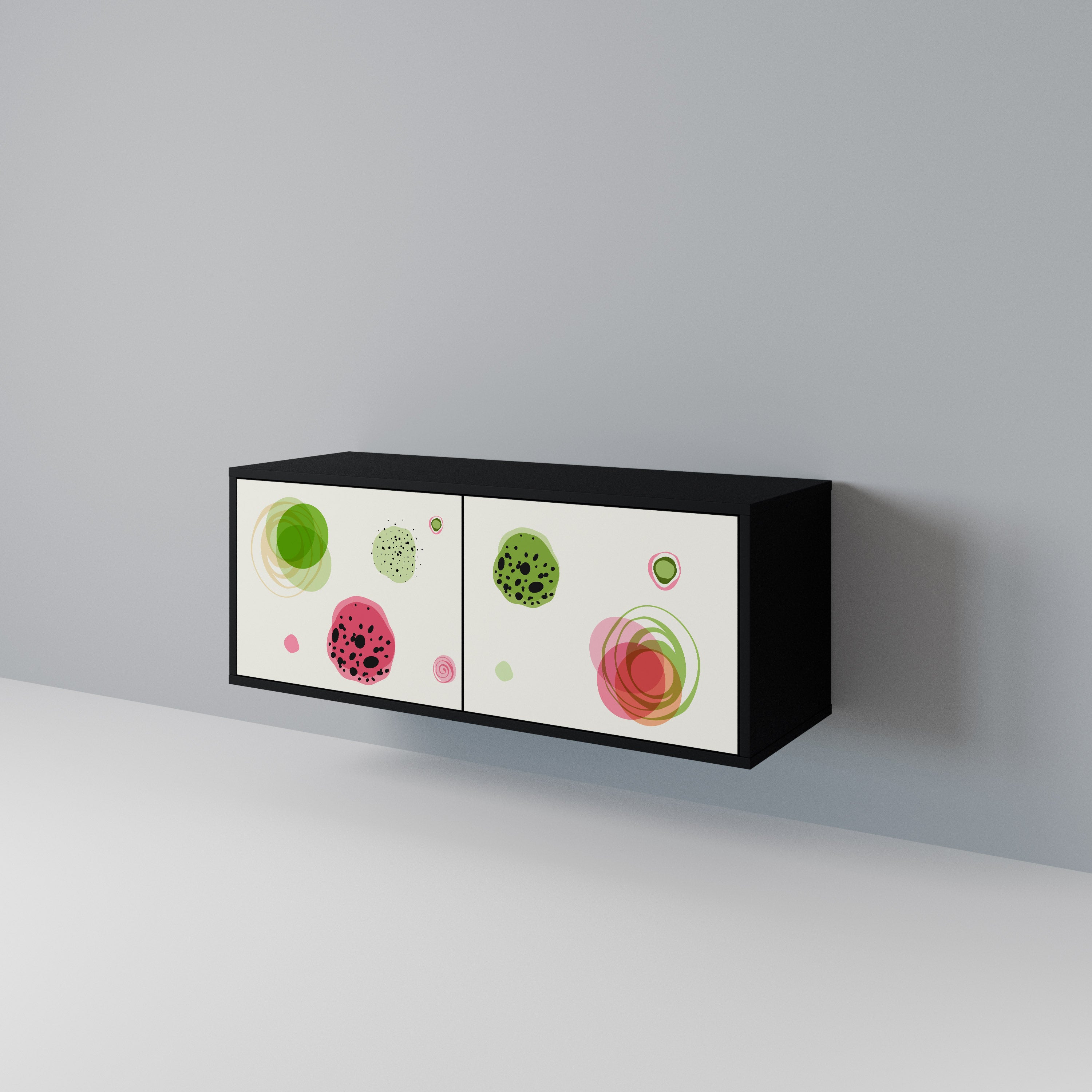 COLORFUL COSMOS Compact 2-Door TV Cabinet