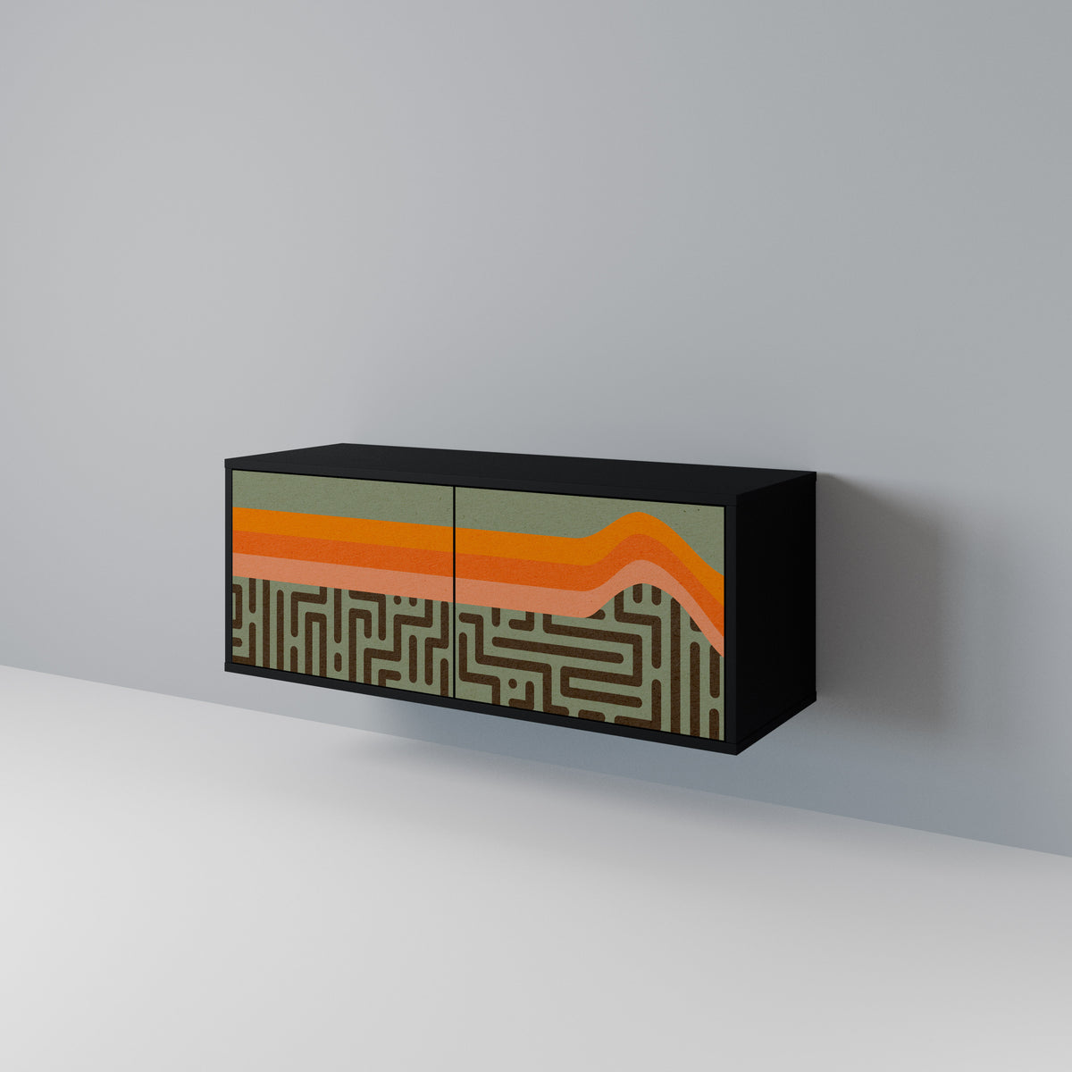 SIMPLE SOLUTIONS Kompaktní dvoudveřový TV stolek