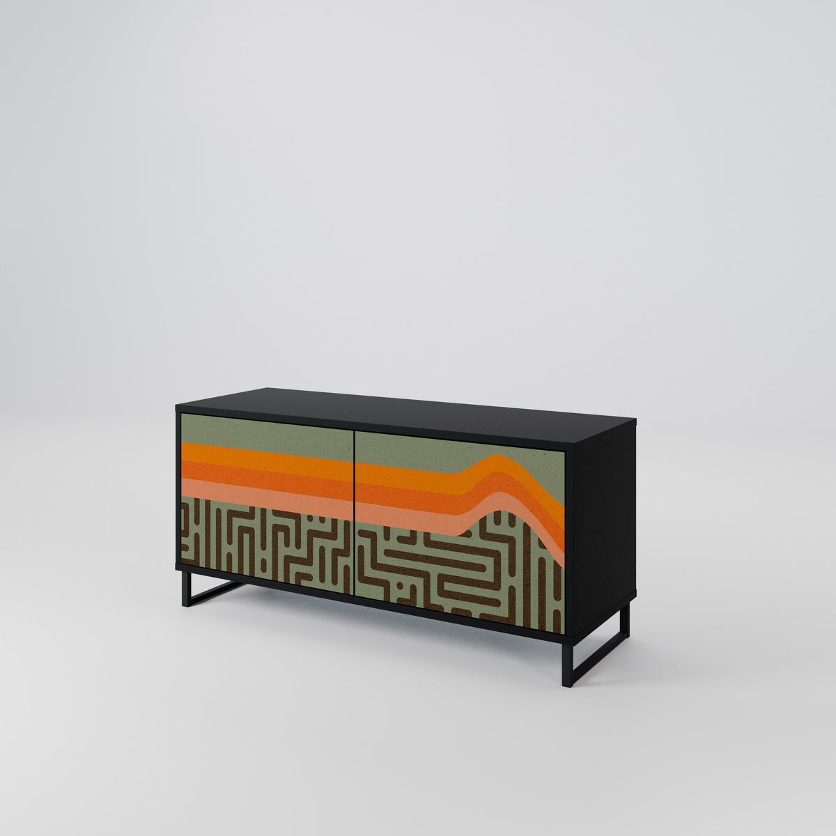 SIMPLE SOLUTIONS Kompaktní dvoudveřový TV stolek