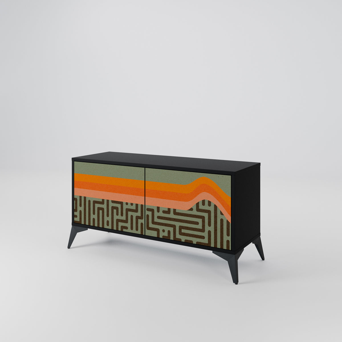 SIMPLE SOLUTIONS Kompaktní dvoudveřový TV stolek