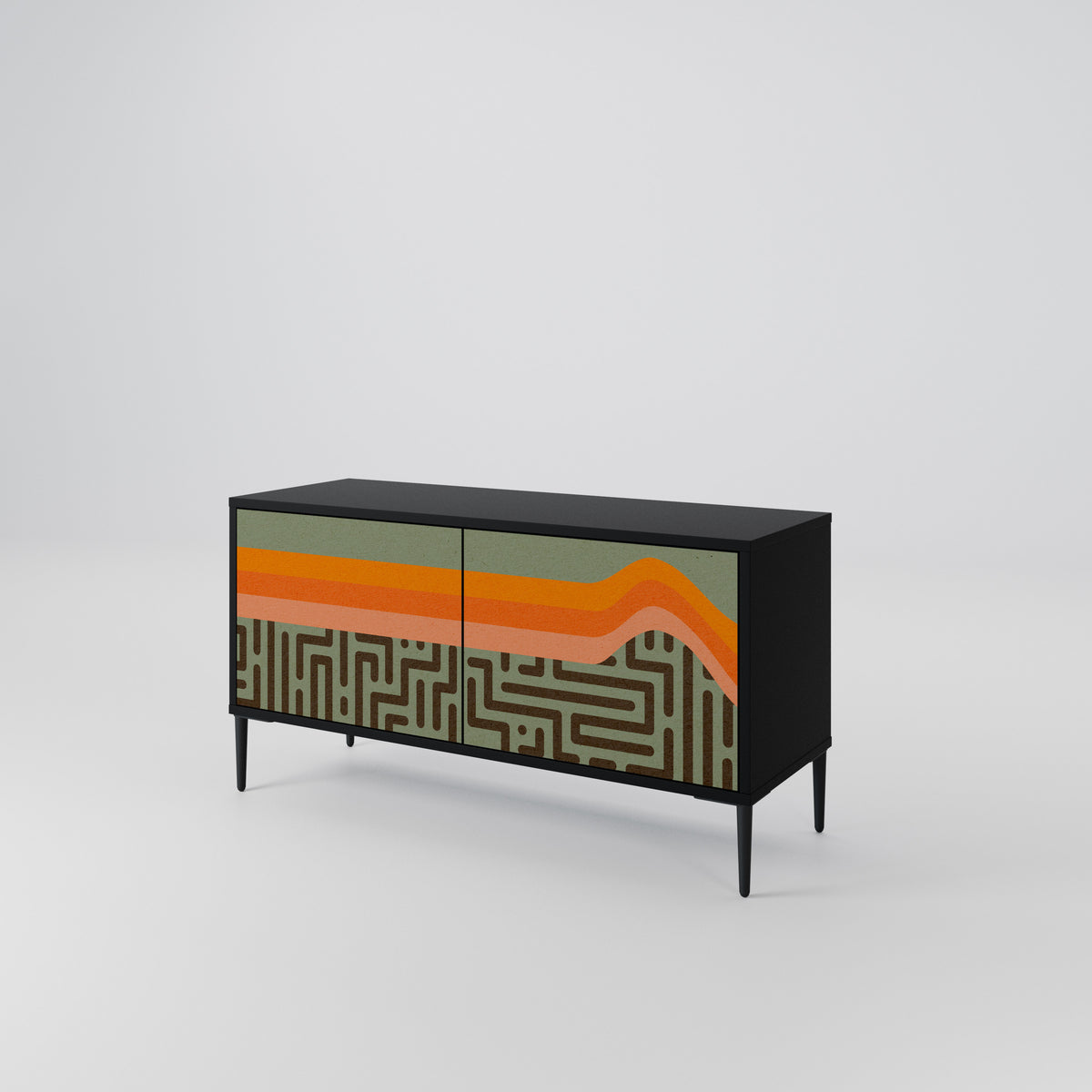 SIMPLE SOLUTIONS Kompaktní dvoudveřový TV stolek