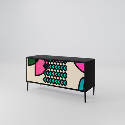 GEOMETRIC RHAPSODY Kompaktní dvoudveřový TV stolek