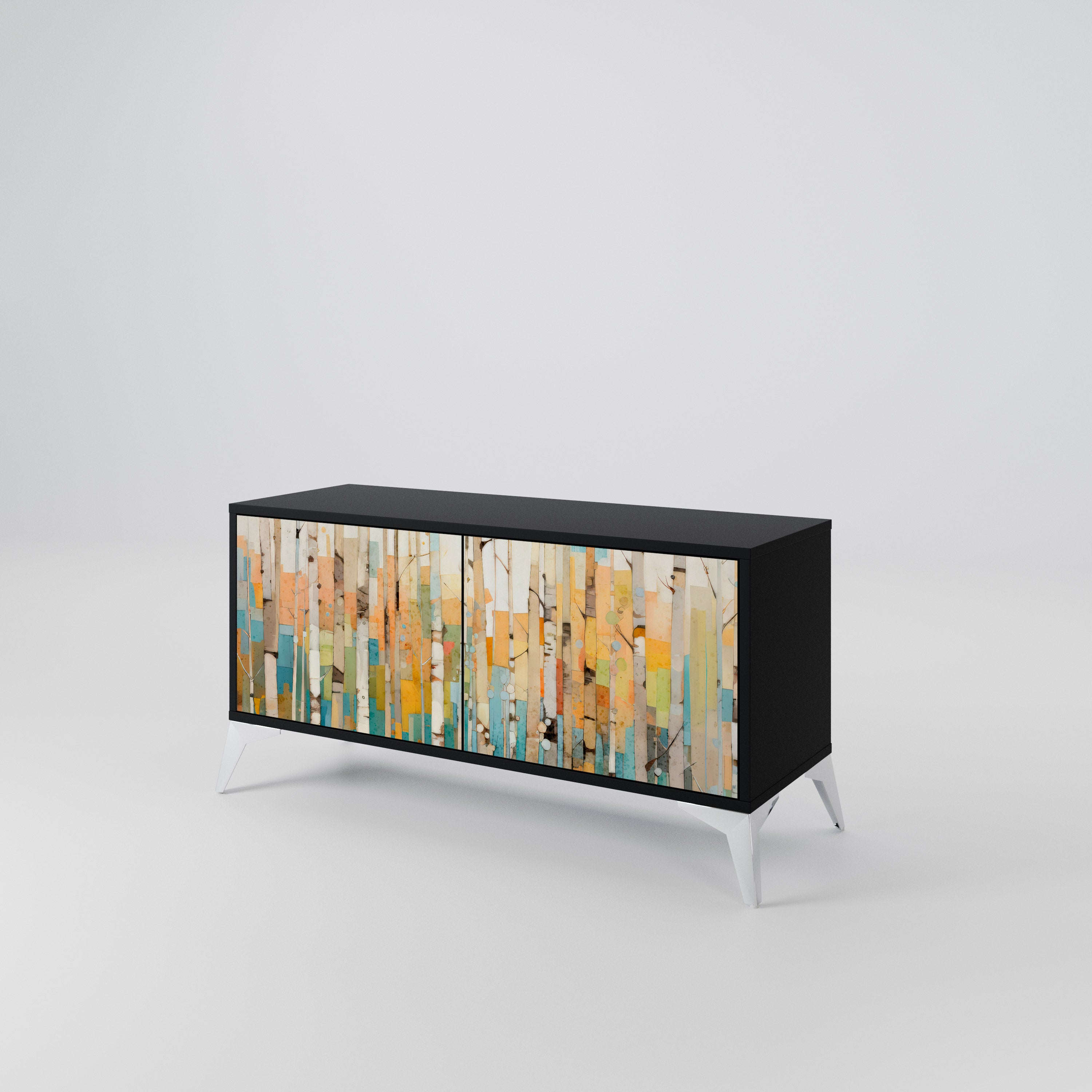 BIRCH KALEIDOSCOPE Compact 2-Door TV Cabinet