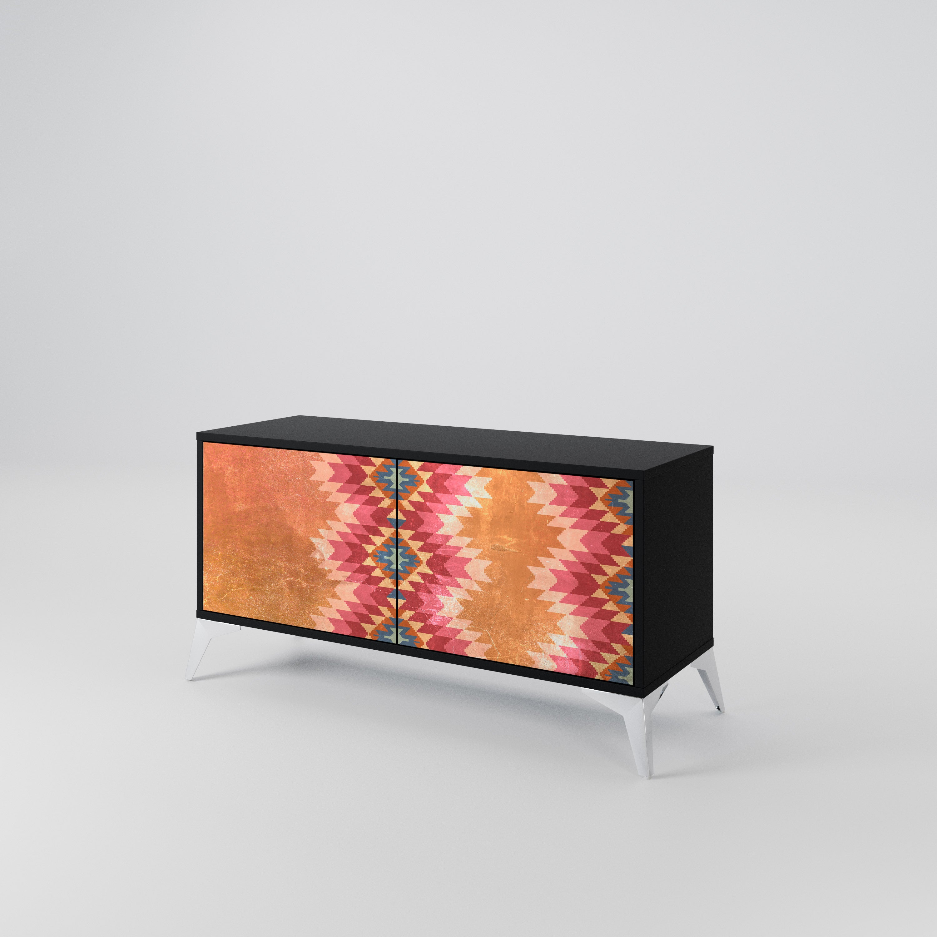 INDIAN FOLK Compact 2-Door TV Cabinet