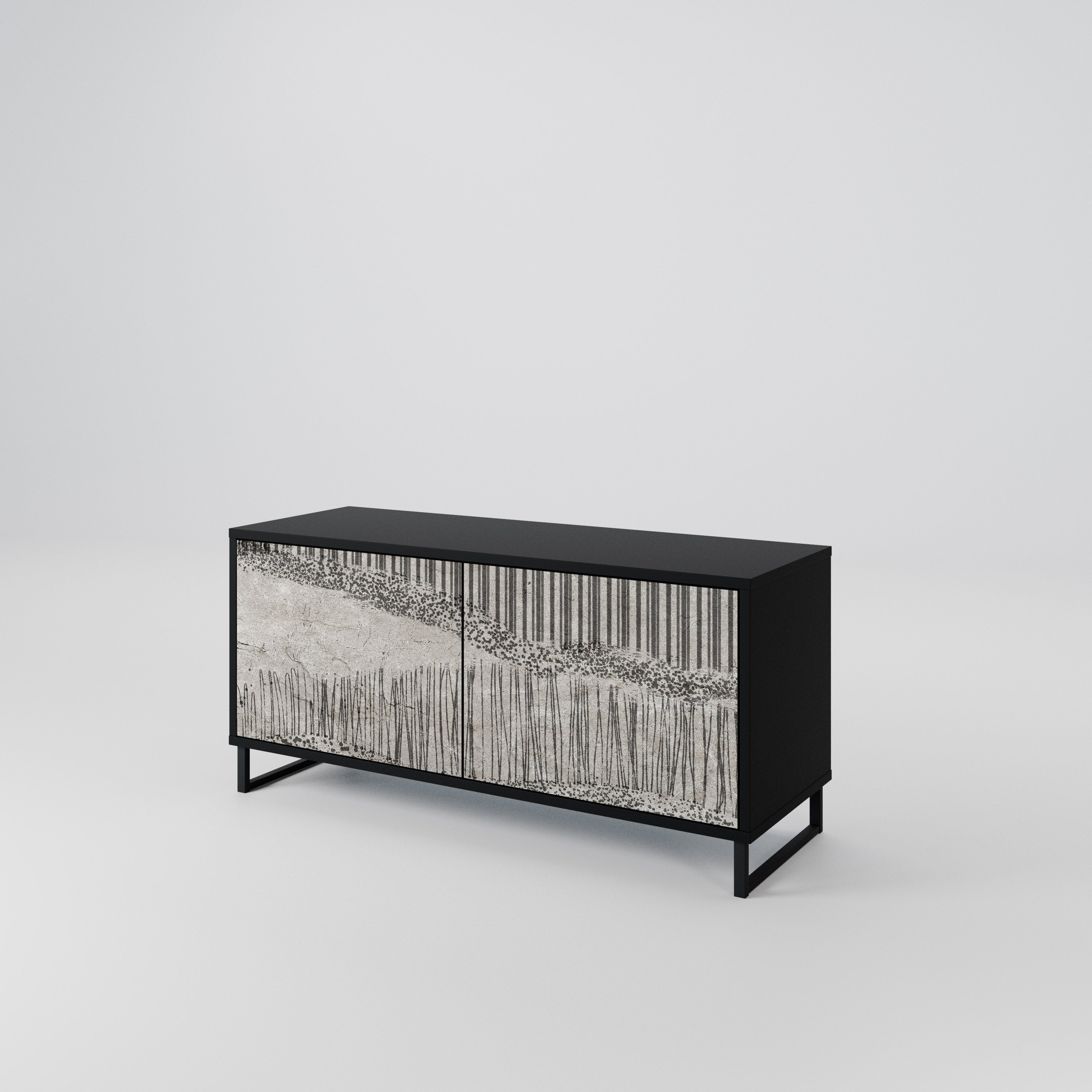 GRAIN LINES Compact 2-Door TV Cabinet