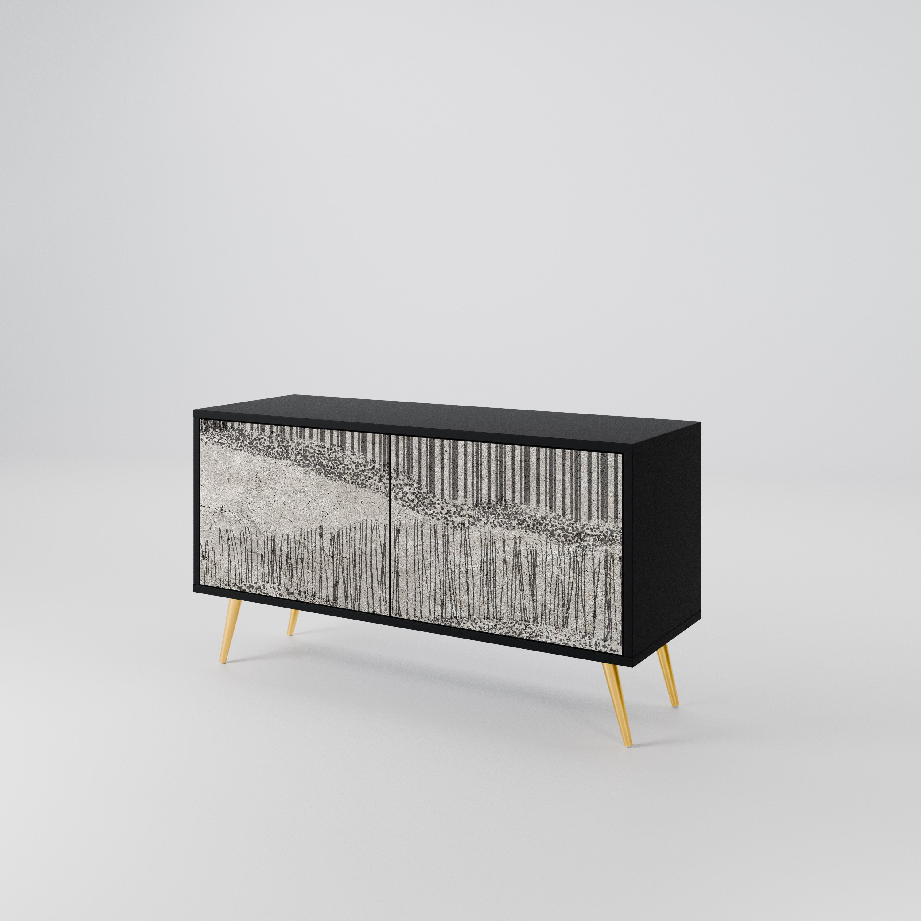 GRAIN LINES Compact 2-Door TV Cabinet