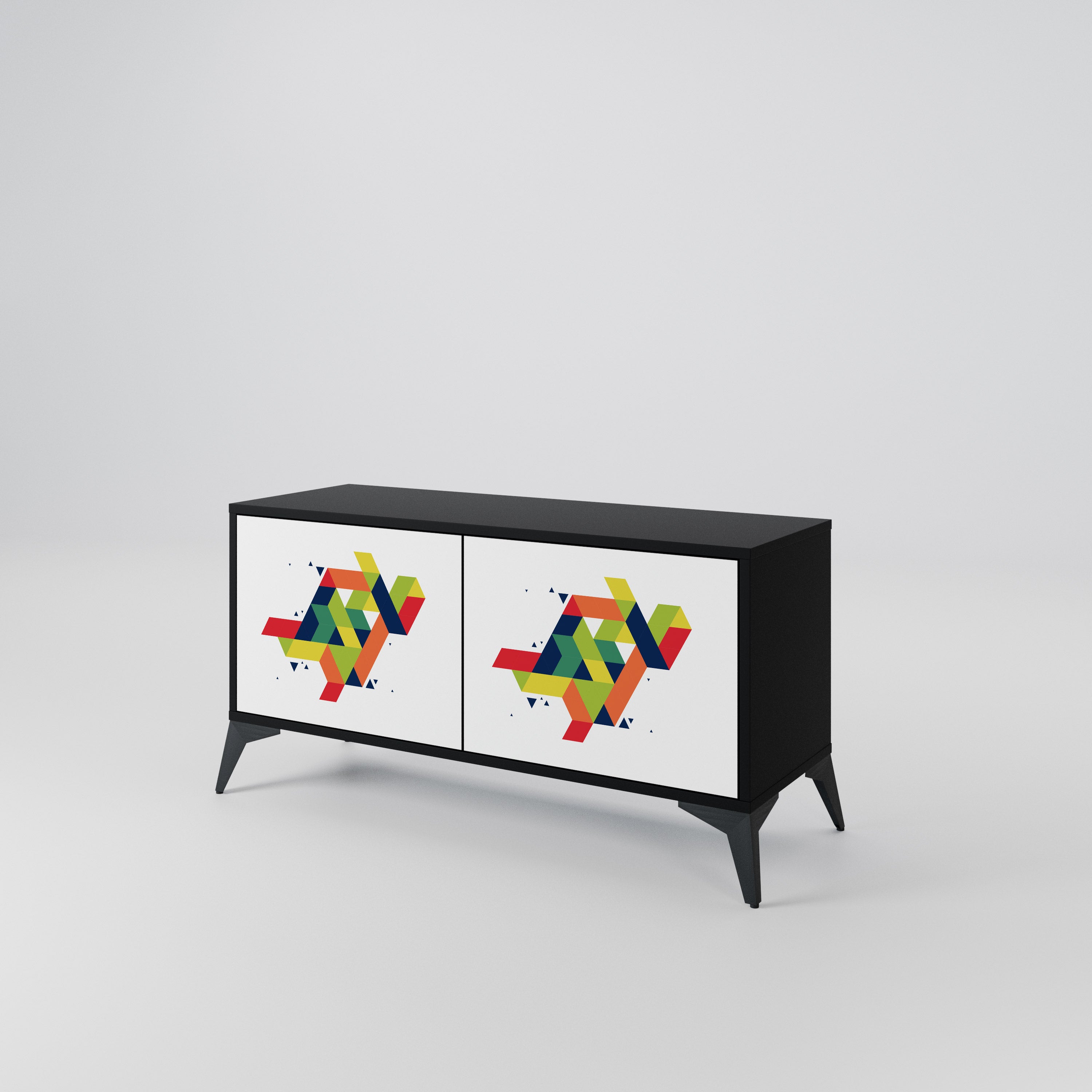 FUTURE SIGN Compact 2-Door TV Cabinet