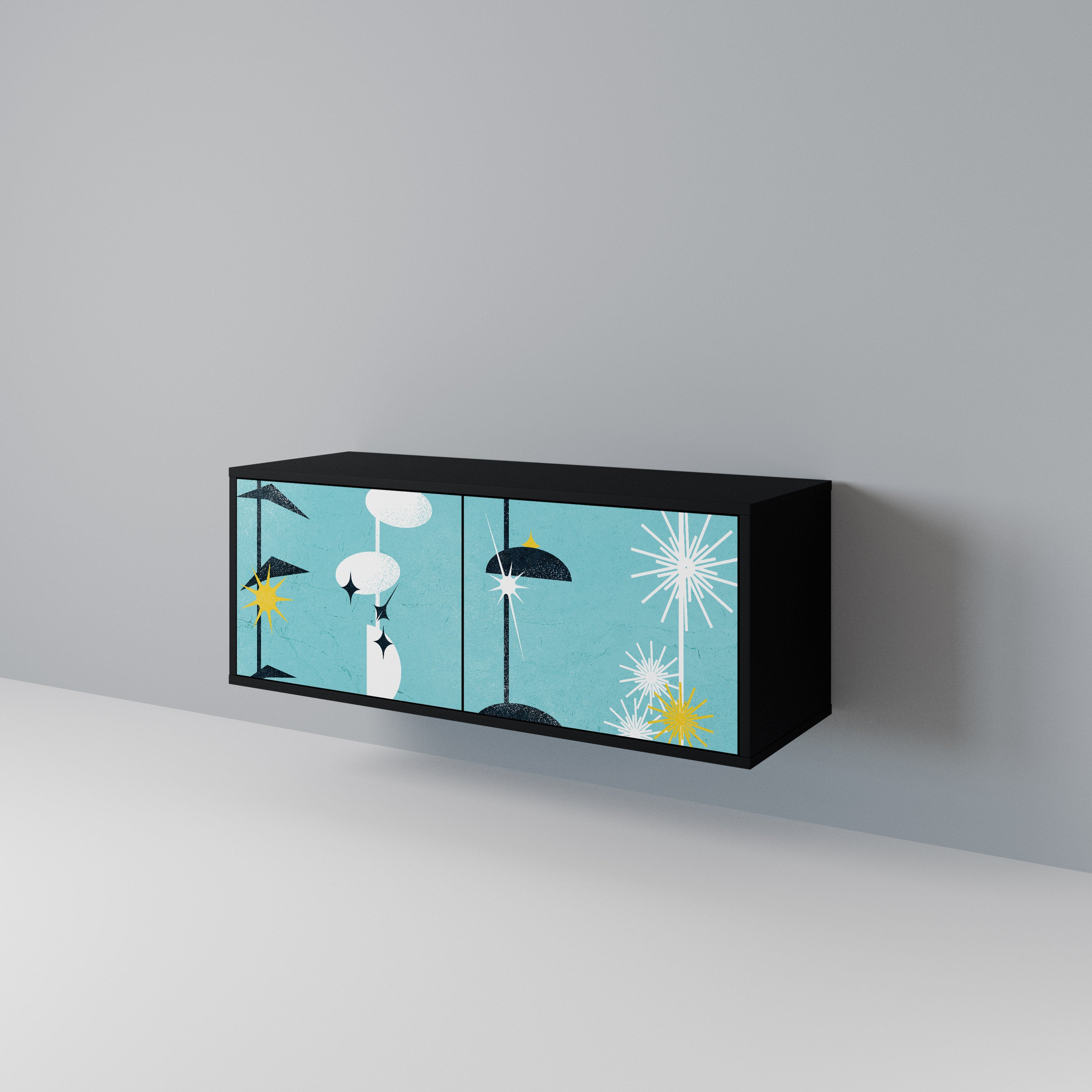 PATHS TO HAPPINESS Compact 2-Door TV Cabinet