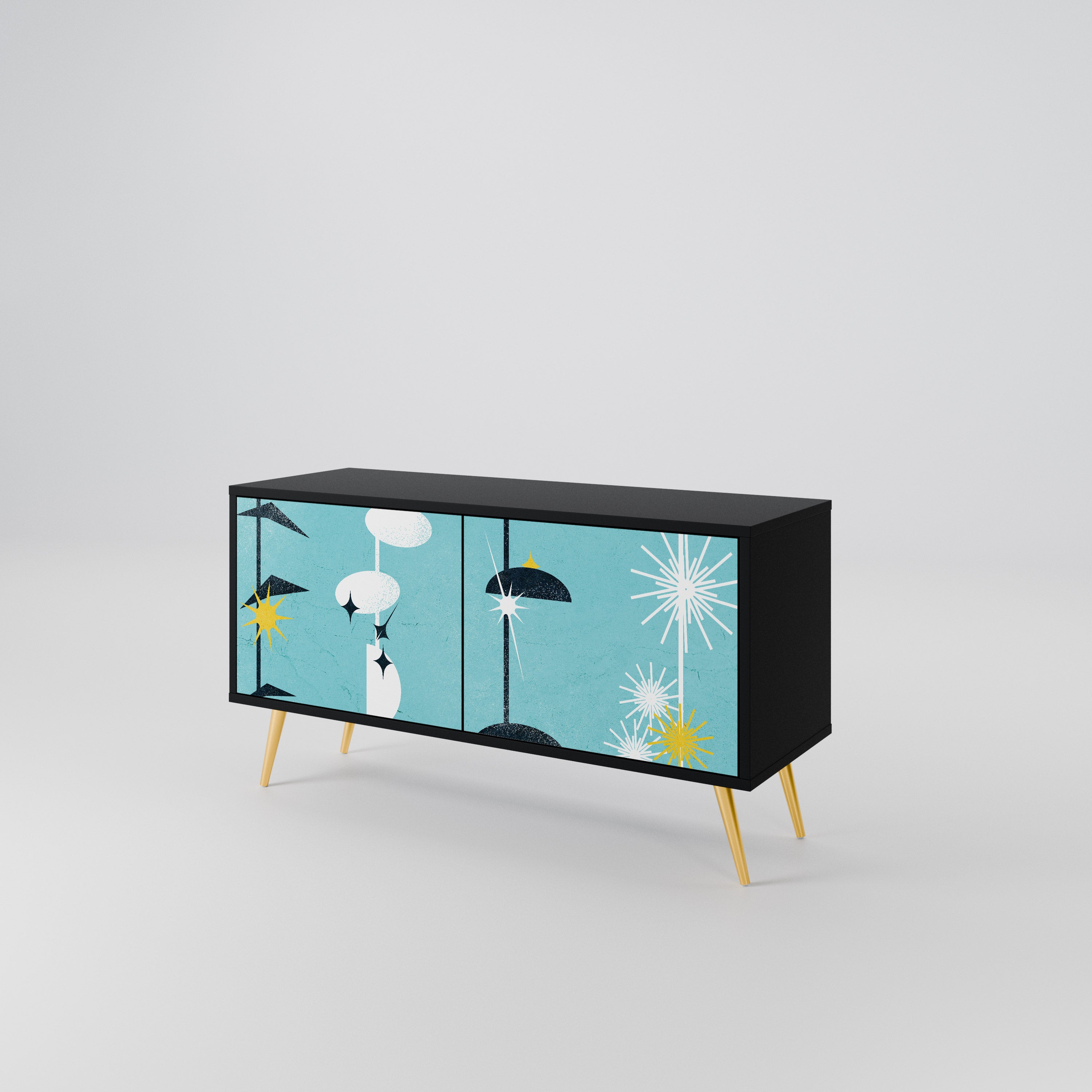 PATHS TO HAPPINESS Compact 2-Door TV Cabinet