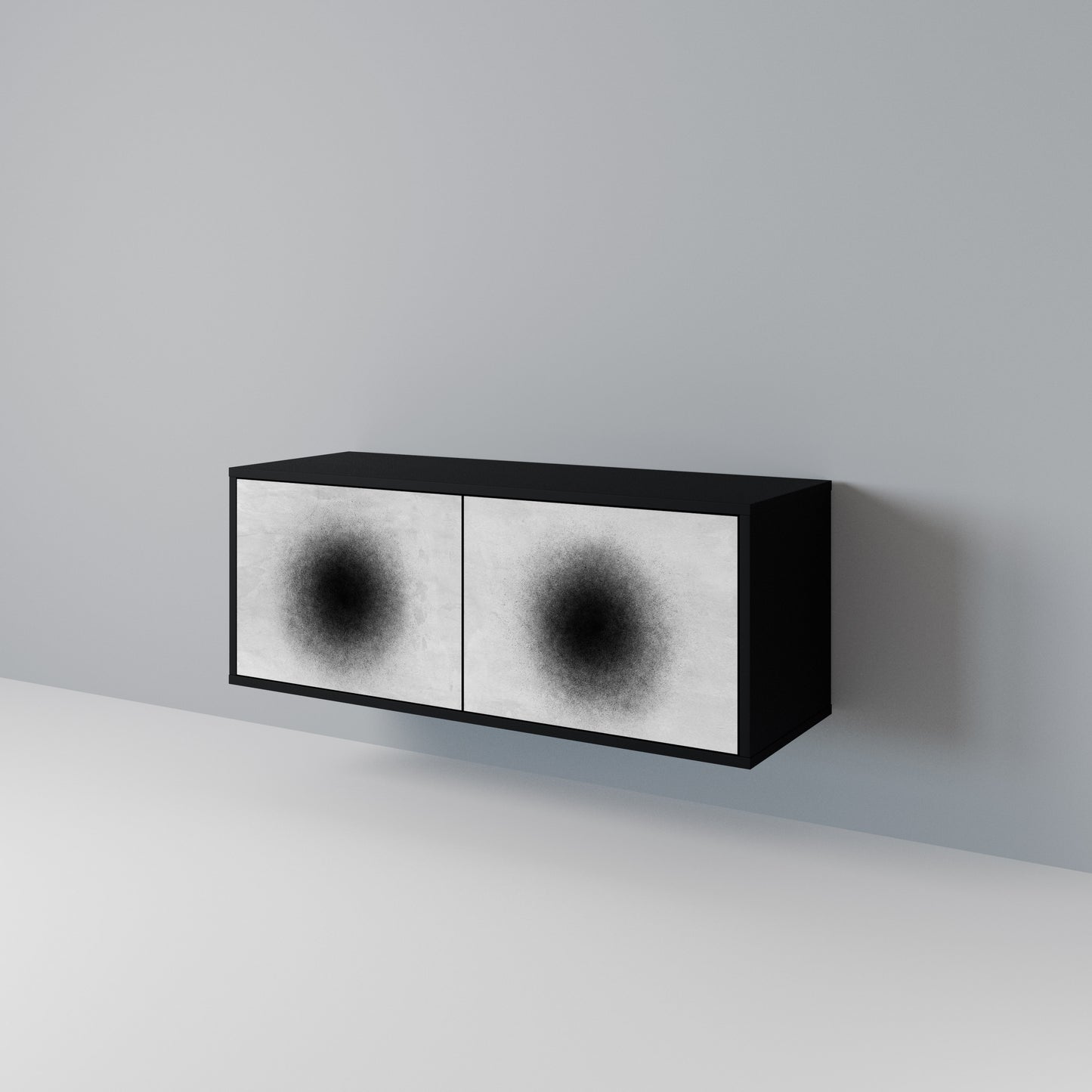 BLACK HOLE Kompaktní dvoudveřový TV stolek