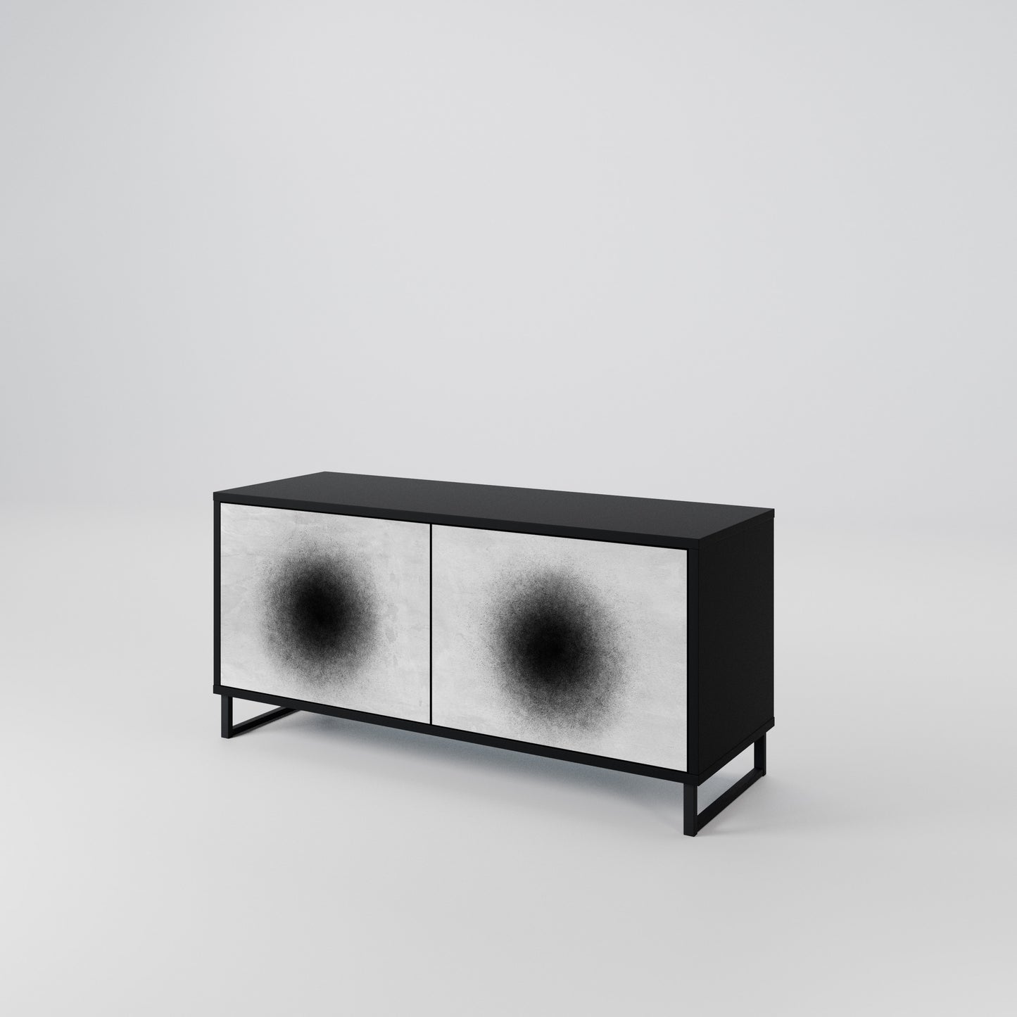 BLACK HOLE Kompaktní dvoudveřový TV stolek