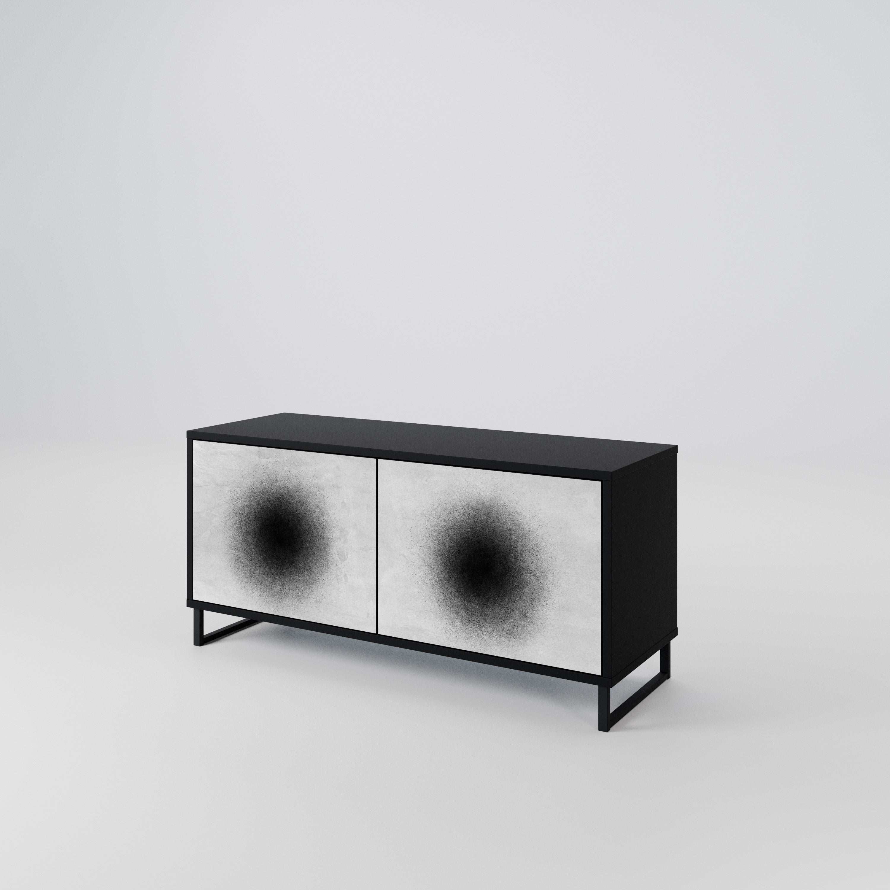 BLACK HOLE Compact 2-Door TV Cabinet