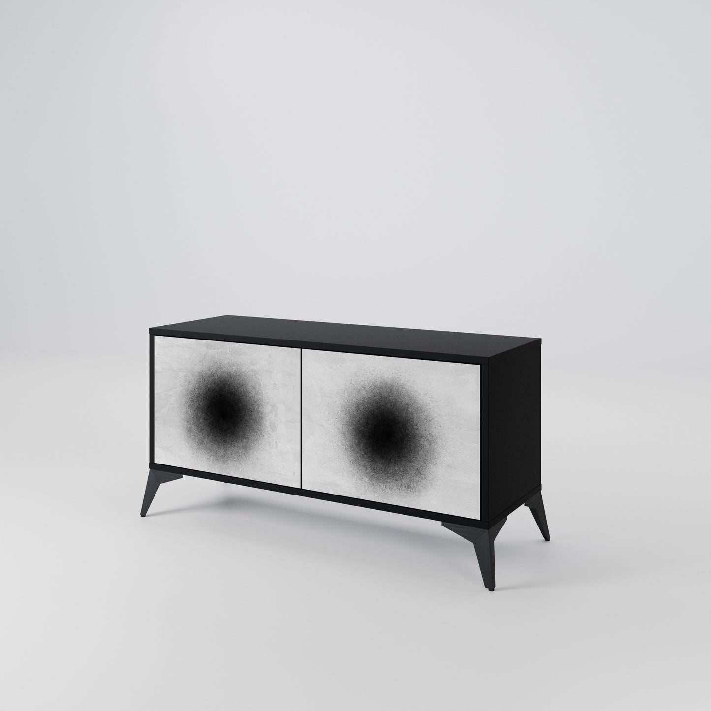 BLACK HOLE Kompaktní dvoudveřový TV stolek