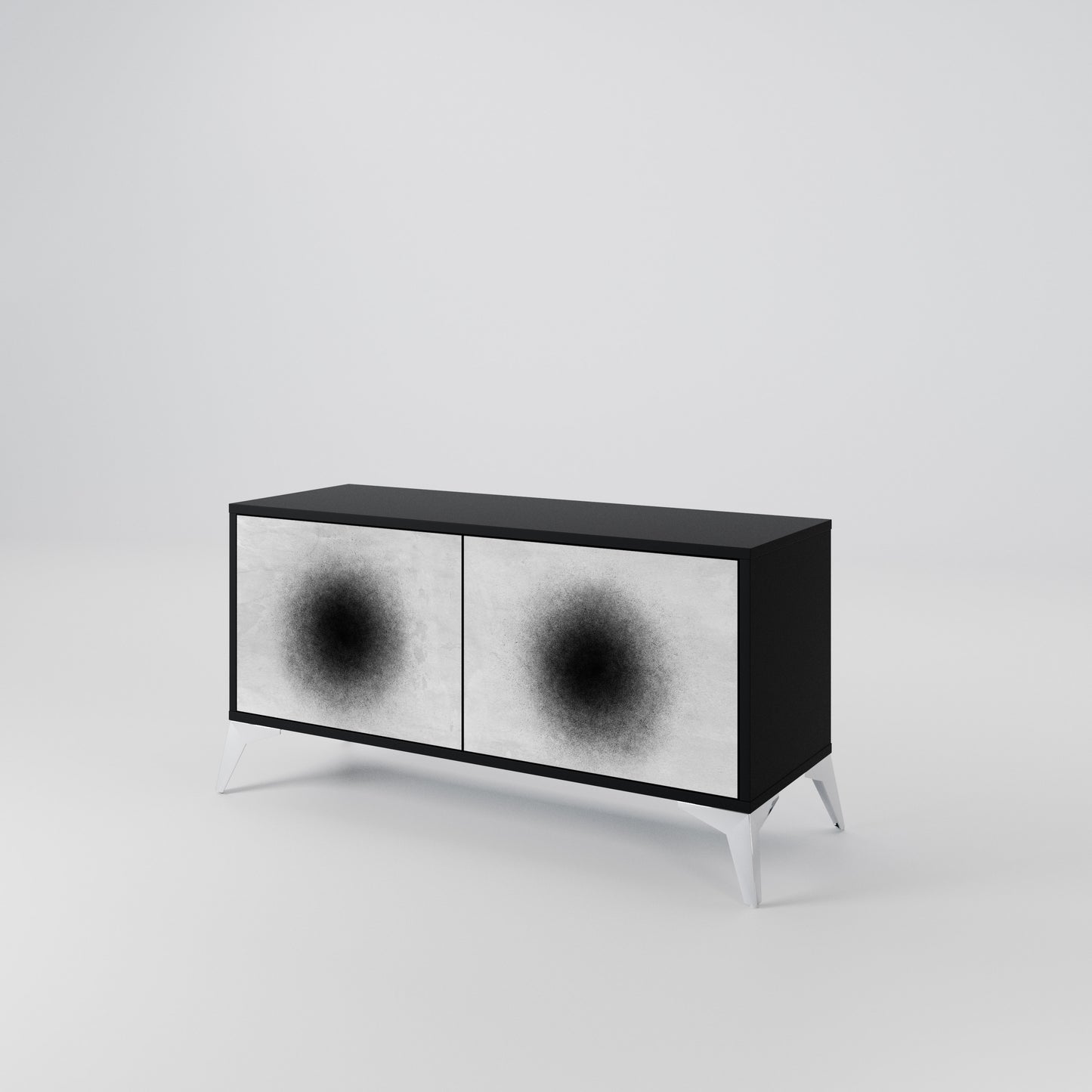 BLACK HOLE Kompaktní dvoudveřový TV stolek