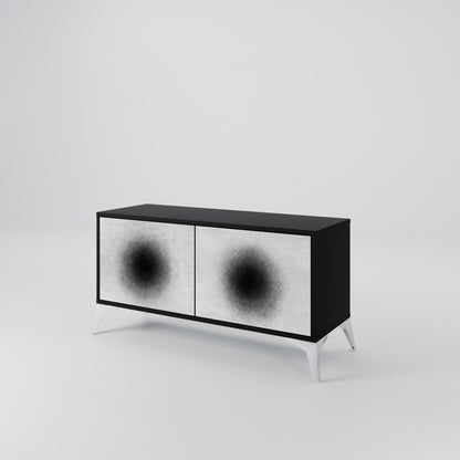 BLACK HOLE Kompaktní dvoudveřový TV stolek
