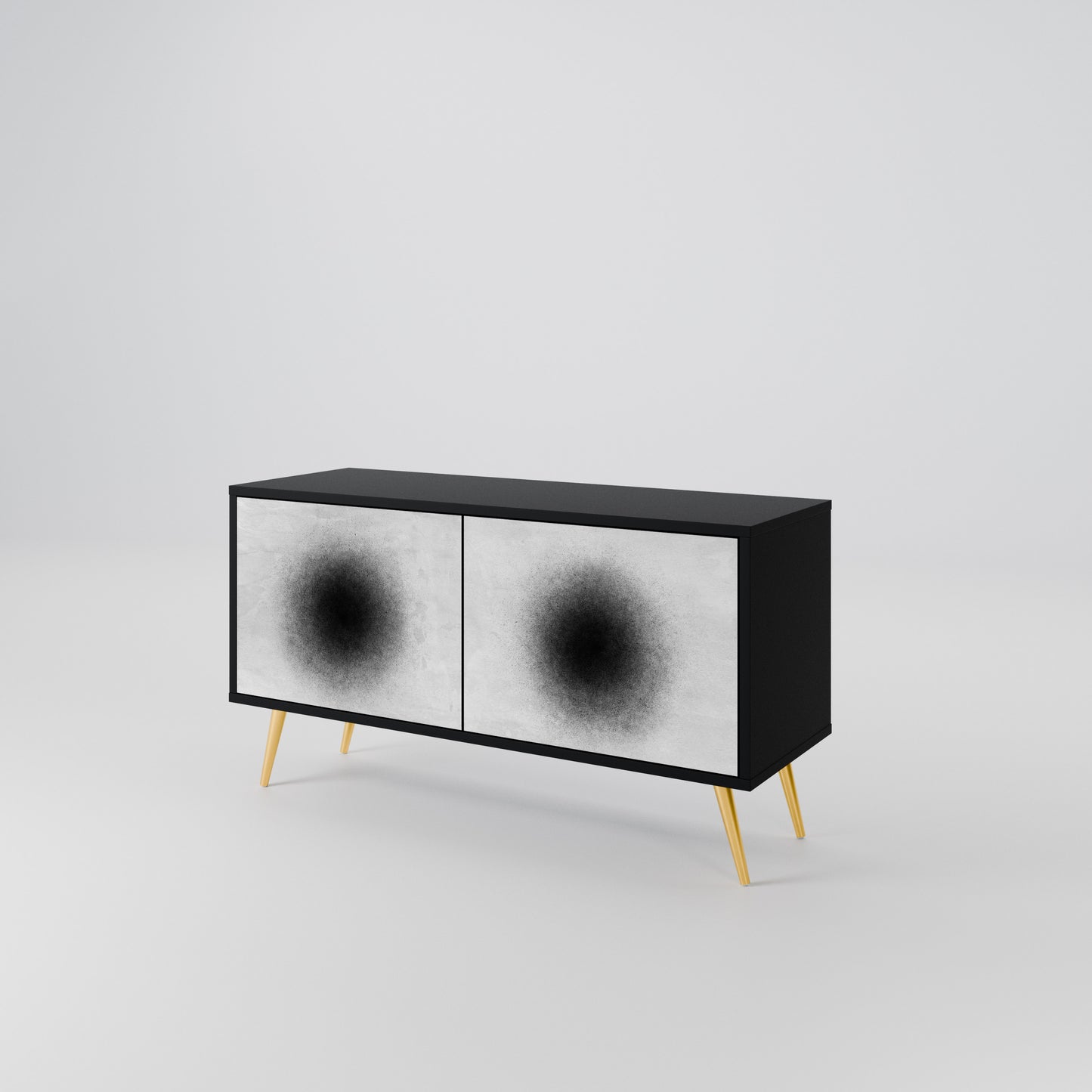 BLACK HOLE Kompaktní dvoudveřový TV stolek