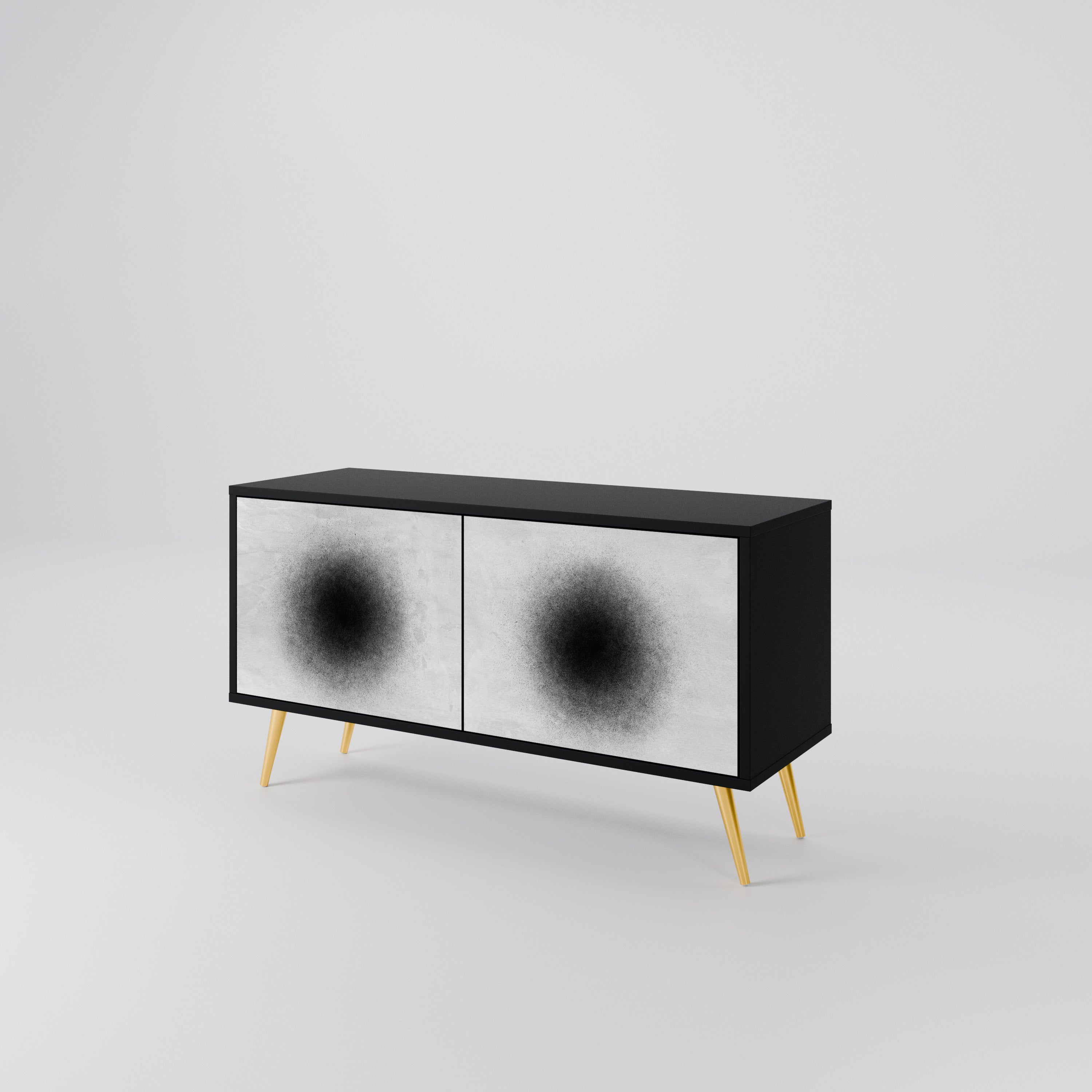 BLACK HOLE Compact 2-Door TV Cabinet