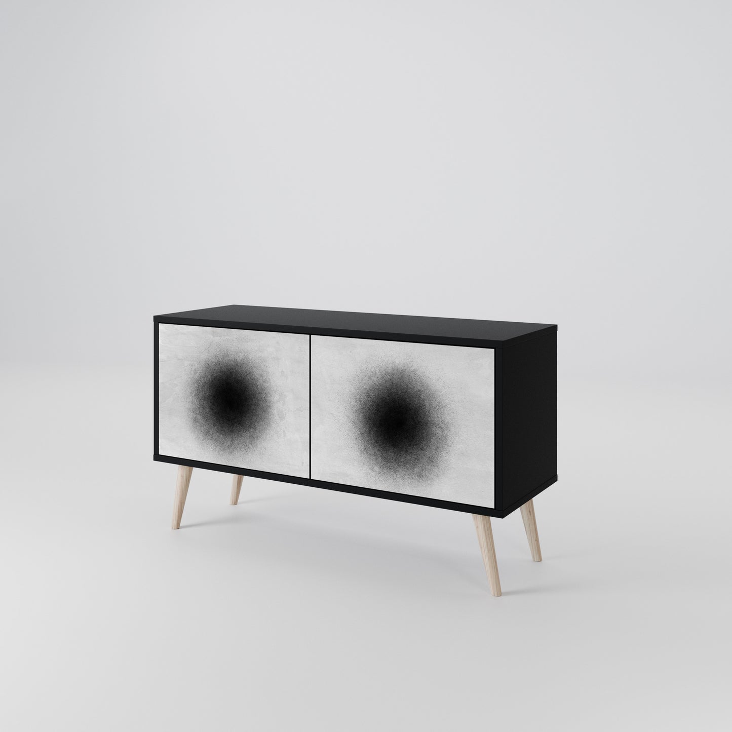 BLACK HOLE Kompaktní dvoudveřový TV stolek