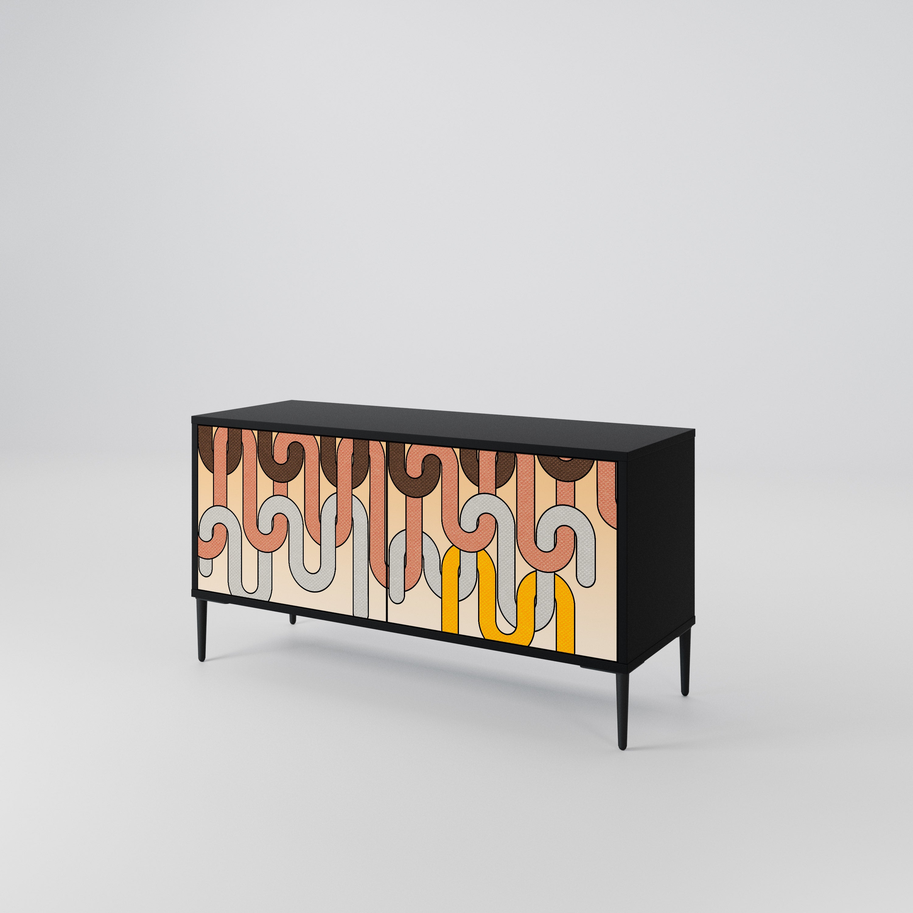 COLORFUL STRINGS Compact 2-Door TV Cabinet