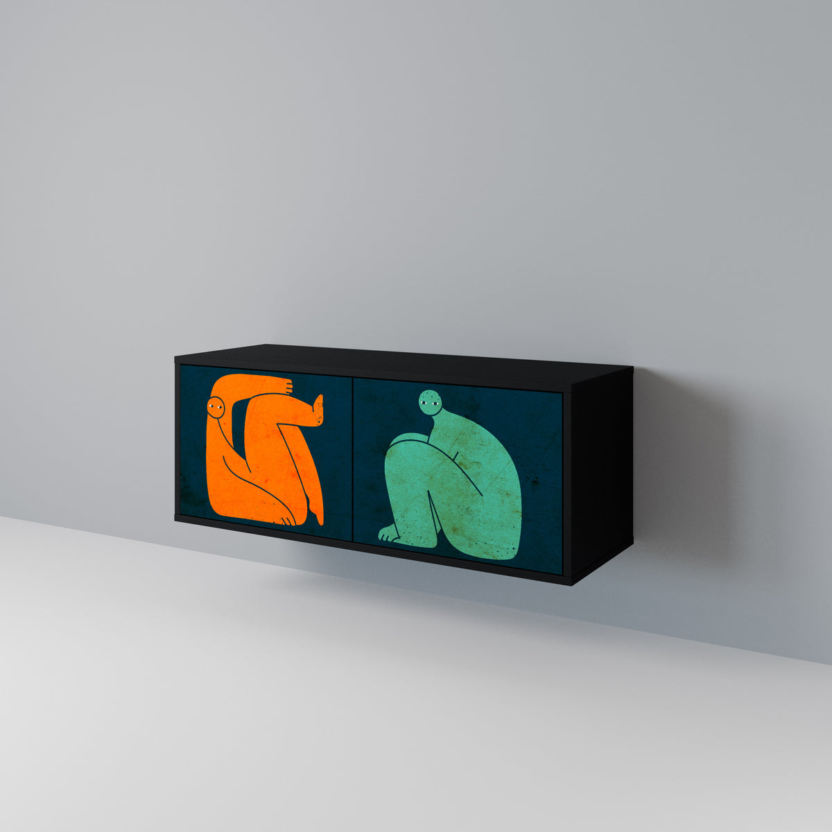 TOGETHER BUT SEPARATELY Kompaktní dvoudveřový TV stolek