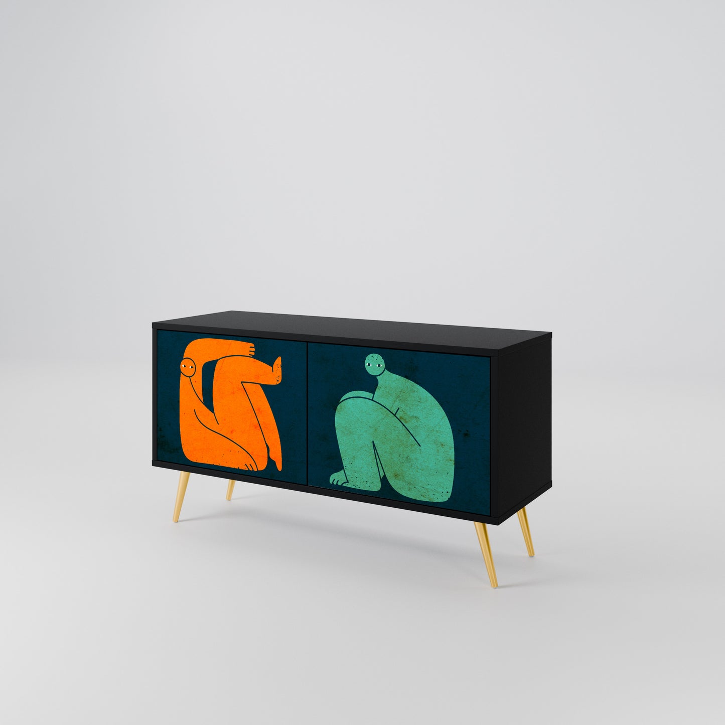 TOGETHER BUT SEPARATELY Kompaktní dvoudveřový TV stolek
