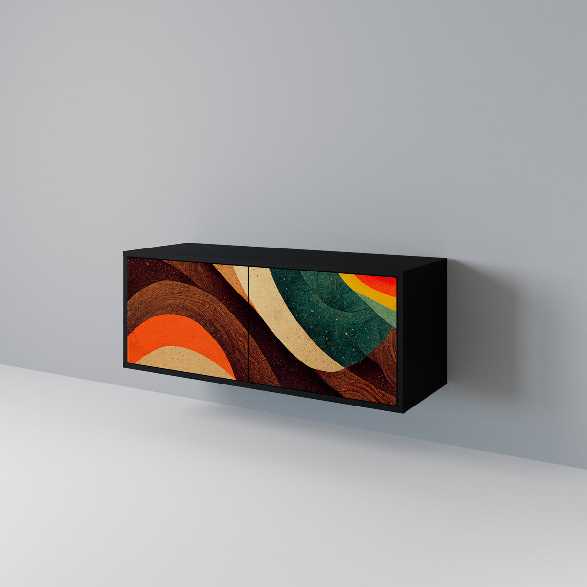 COLORFUL STRANDS Kompaktní dvoudveřový TV stolek