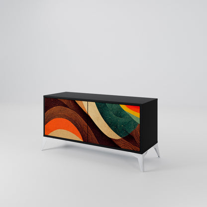 COLORFUL STRANDS Kompaktní dvoudveřový TV stolek