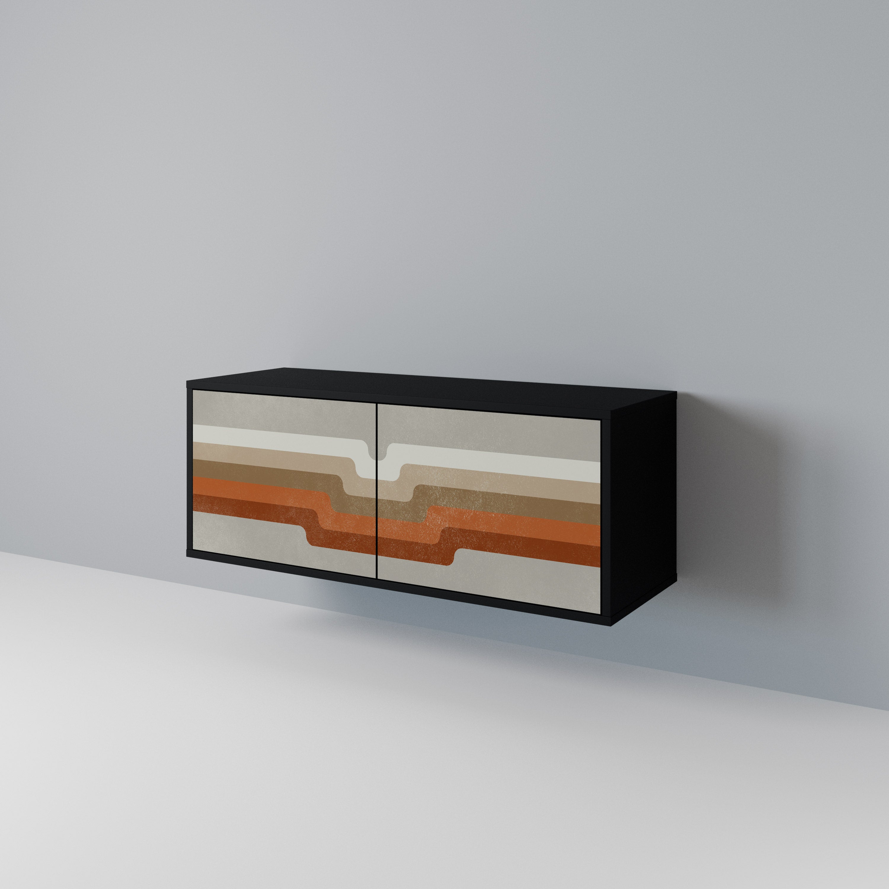 PECULIAR TRAIL Compact 2-Door TV Cabinet