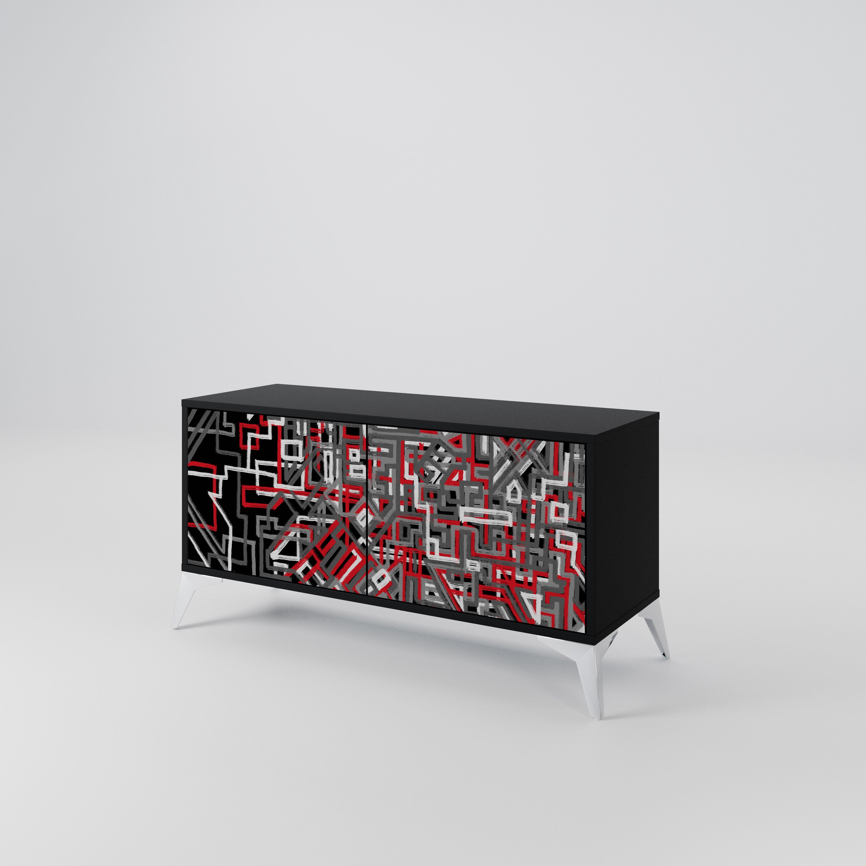 BROKEN LINES Compact 2-Door TV Cabinet