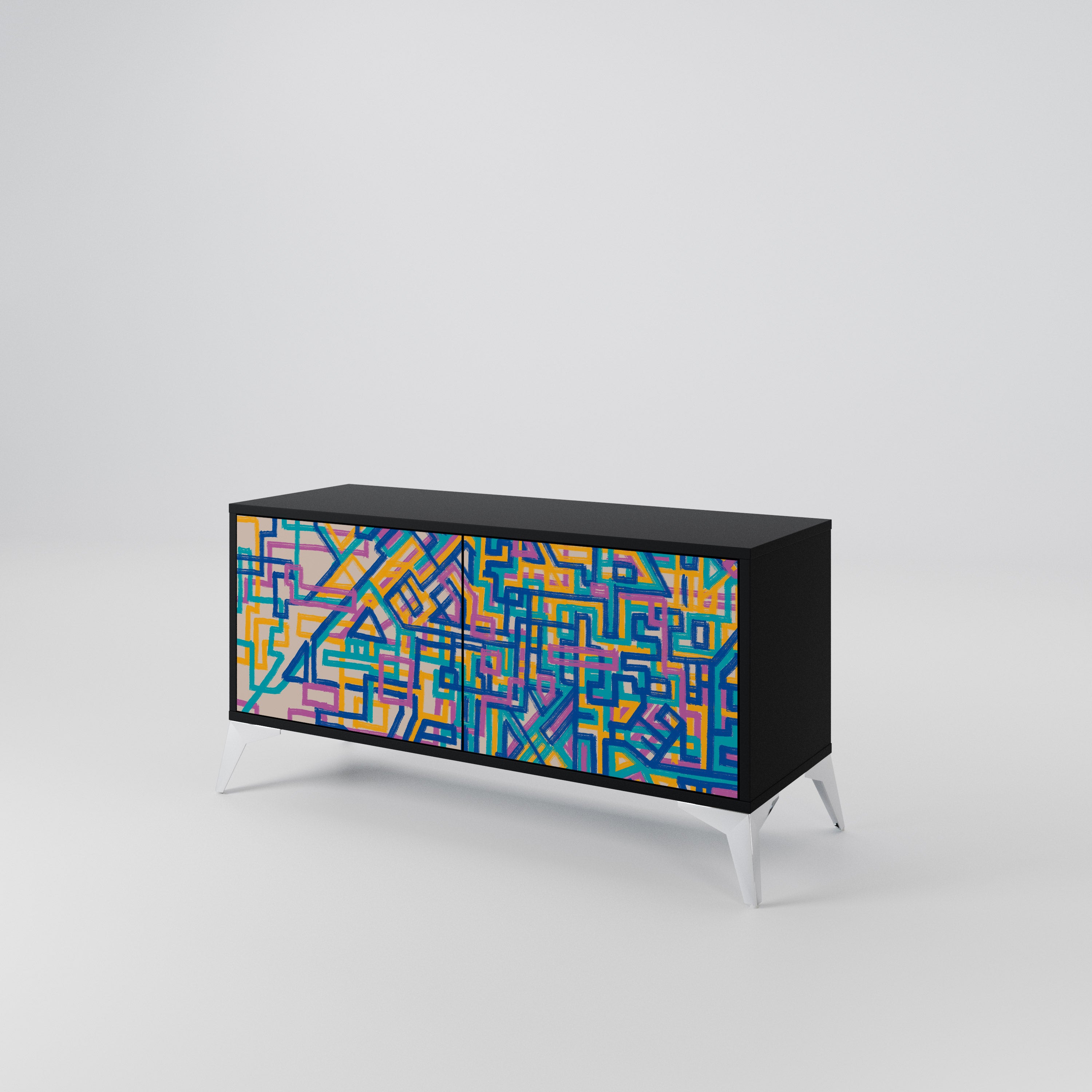MEMORIES MAP Compact 2-Door TV Cabinet