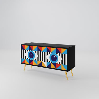 ABSTRACTION AND GEOMETRY Kompaktní dvoudveřový TV stolek