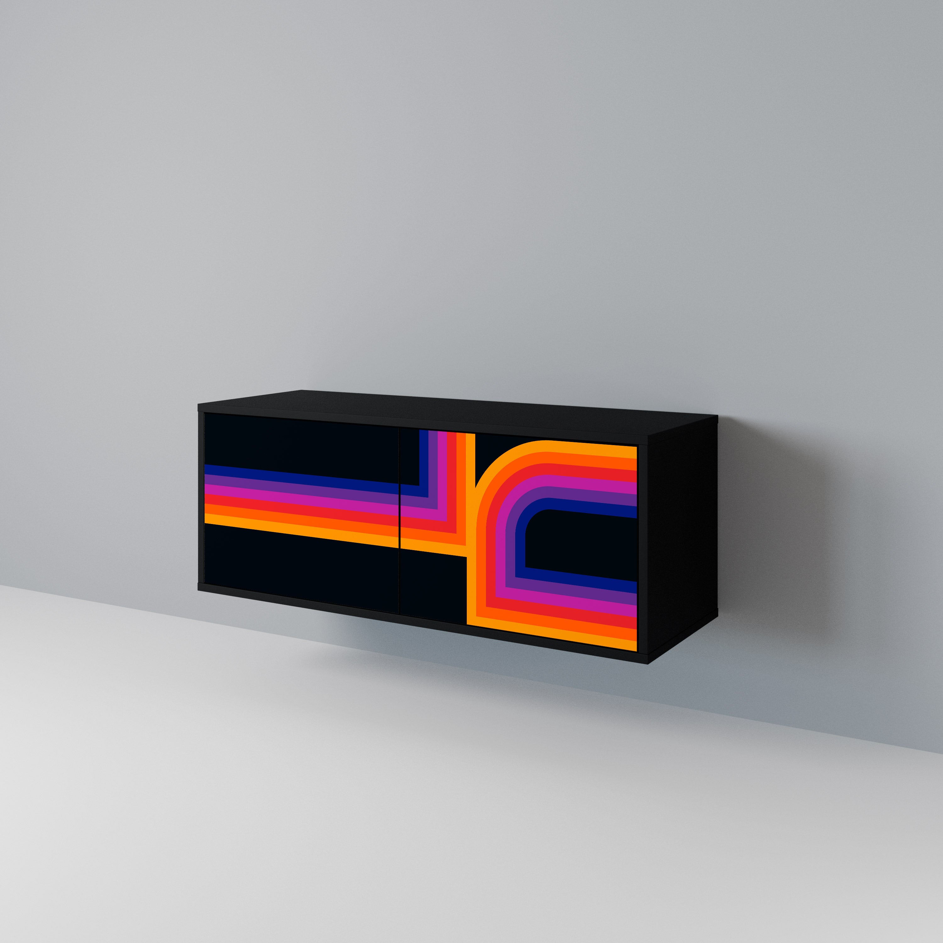 BLINDED BY THE LIGHTS Compact 2-Door TV Cabinet