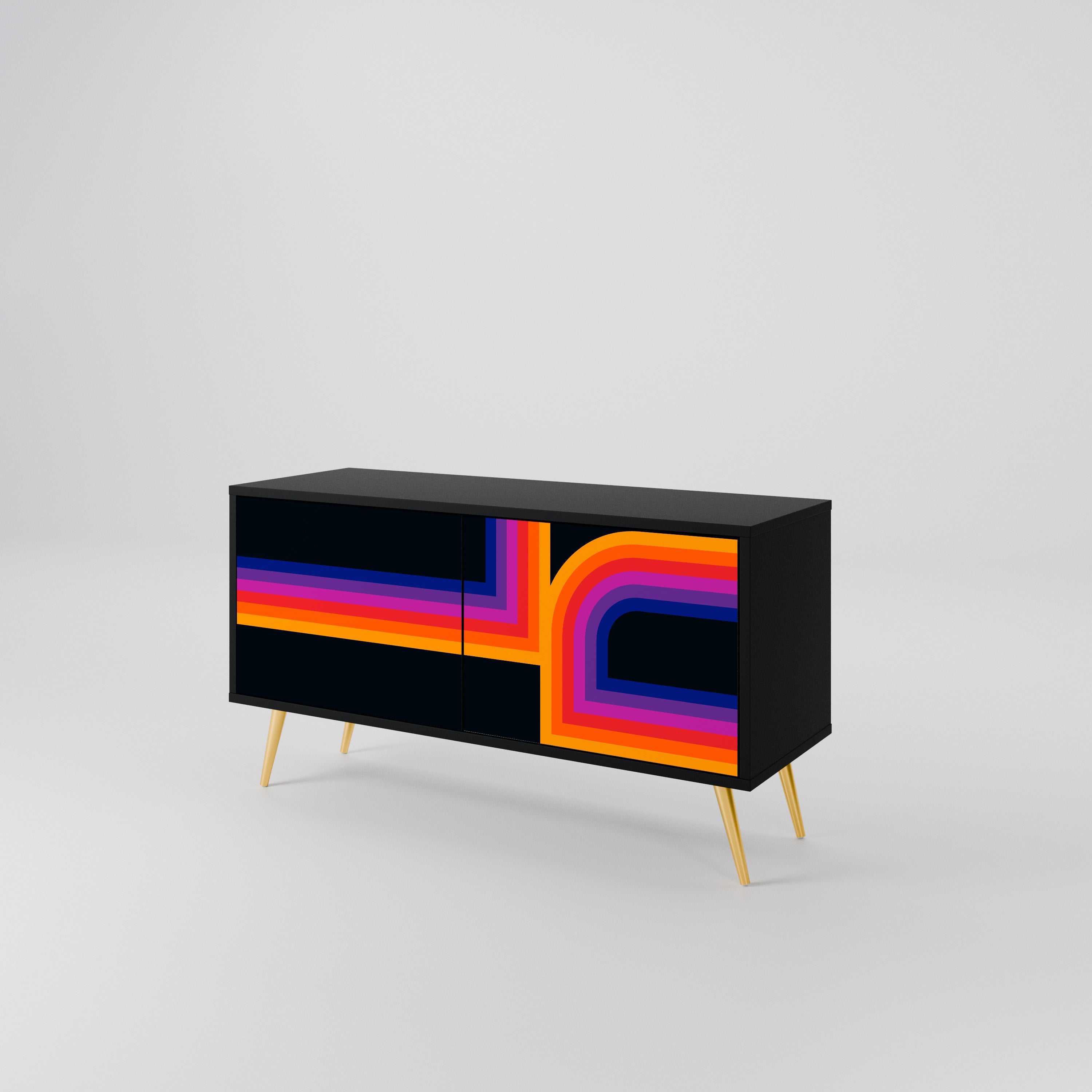 BLINDED BY THE LIGHTS Compact 2-Door TV Cabinet