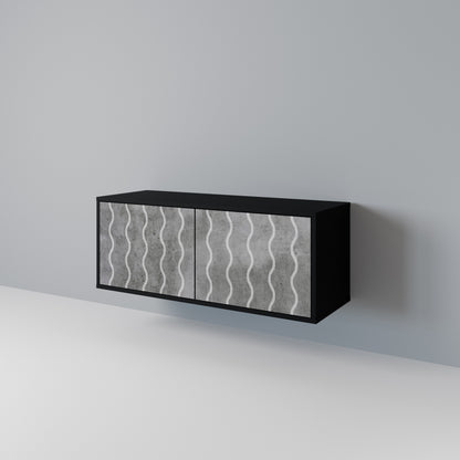 WAVES OF CONCRETE Kompaktní dvoudveřový TV stolek