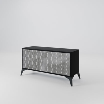WAVES OF CONCRETE Kompaktní dvoudveřový TV stolek