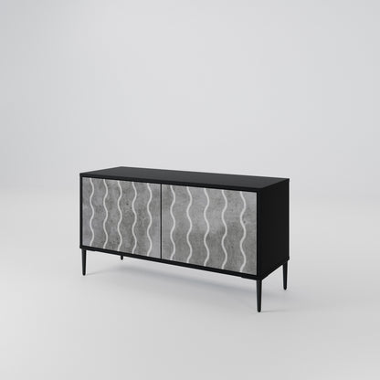WAVES OF CONCRETE Kompaktní dvoudveřový TV stolek