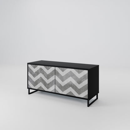 TOUGH ZIG ZAG Kompaktní dvoudveřový TV stolek
