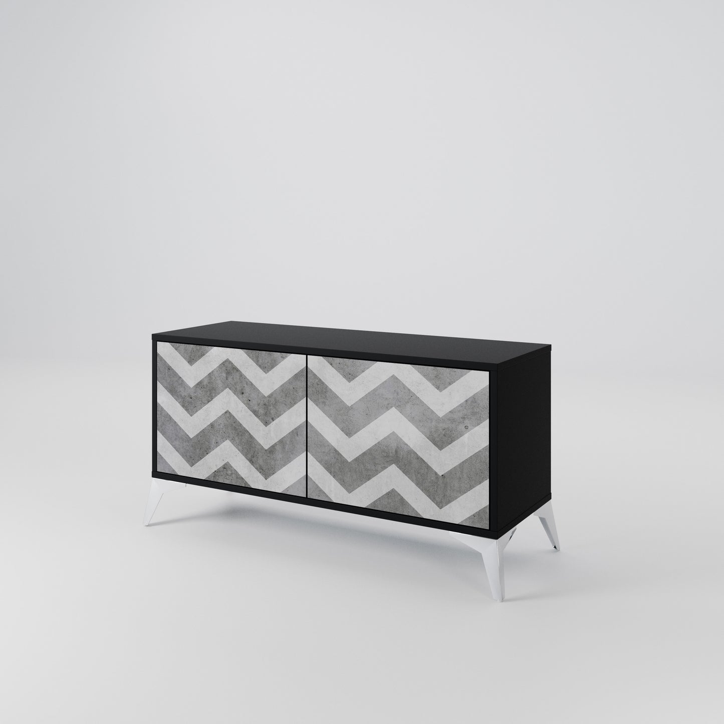 TOUGH ZIG ZAG Kompaktní dvoudveřový TV stolek