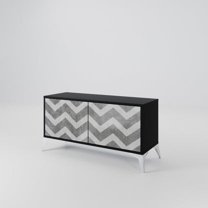 TOUGH ZIG ZAG Kompaktní dvoudveřový TV stolek