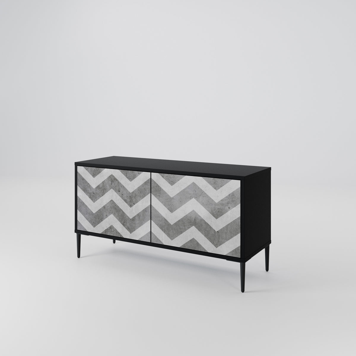TOUGH ZIG ZAG Kompaktní dvoudveřový TV stolek