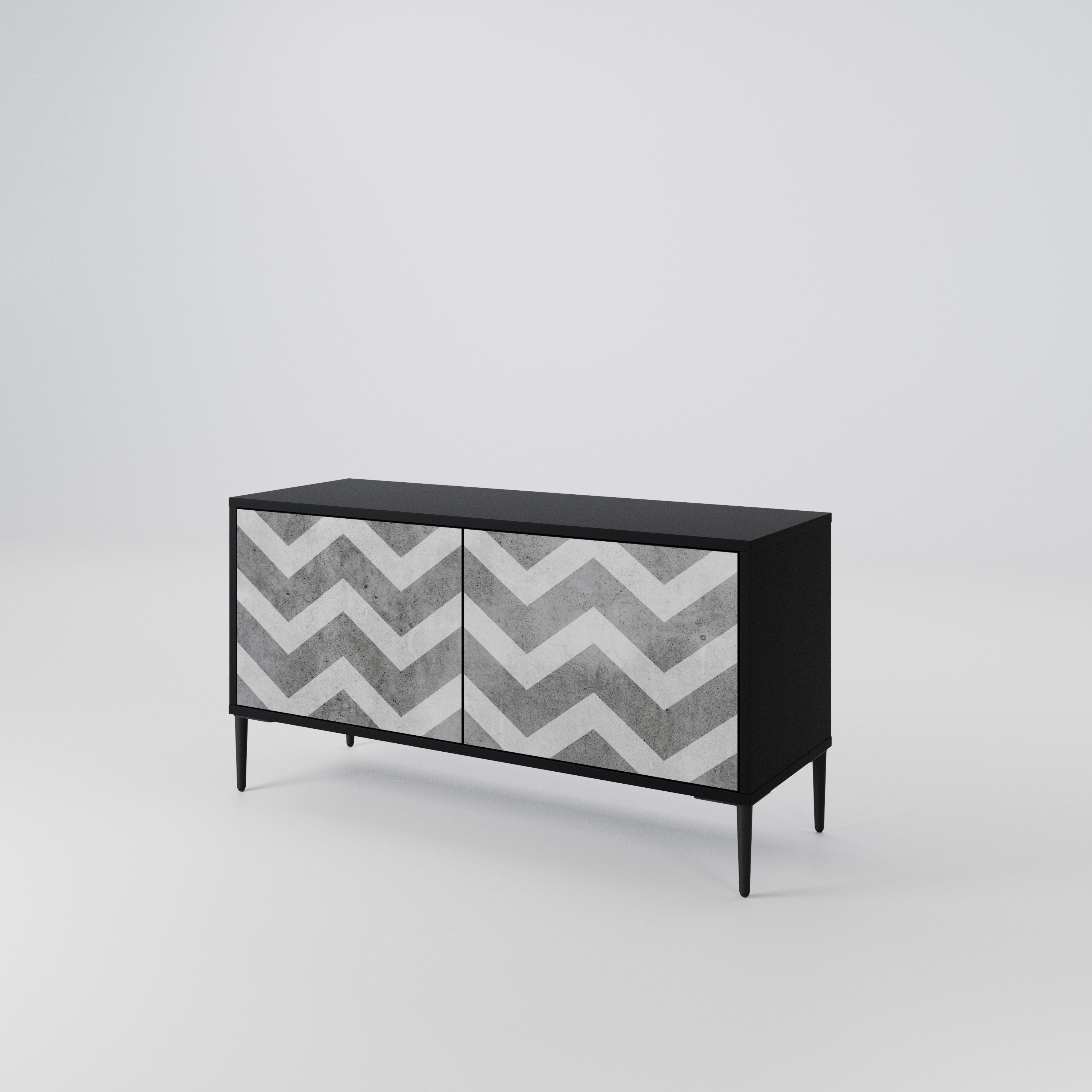 TOUGH ZIG ZAG Compact 2-Door TV Cabinet